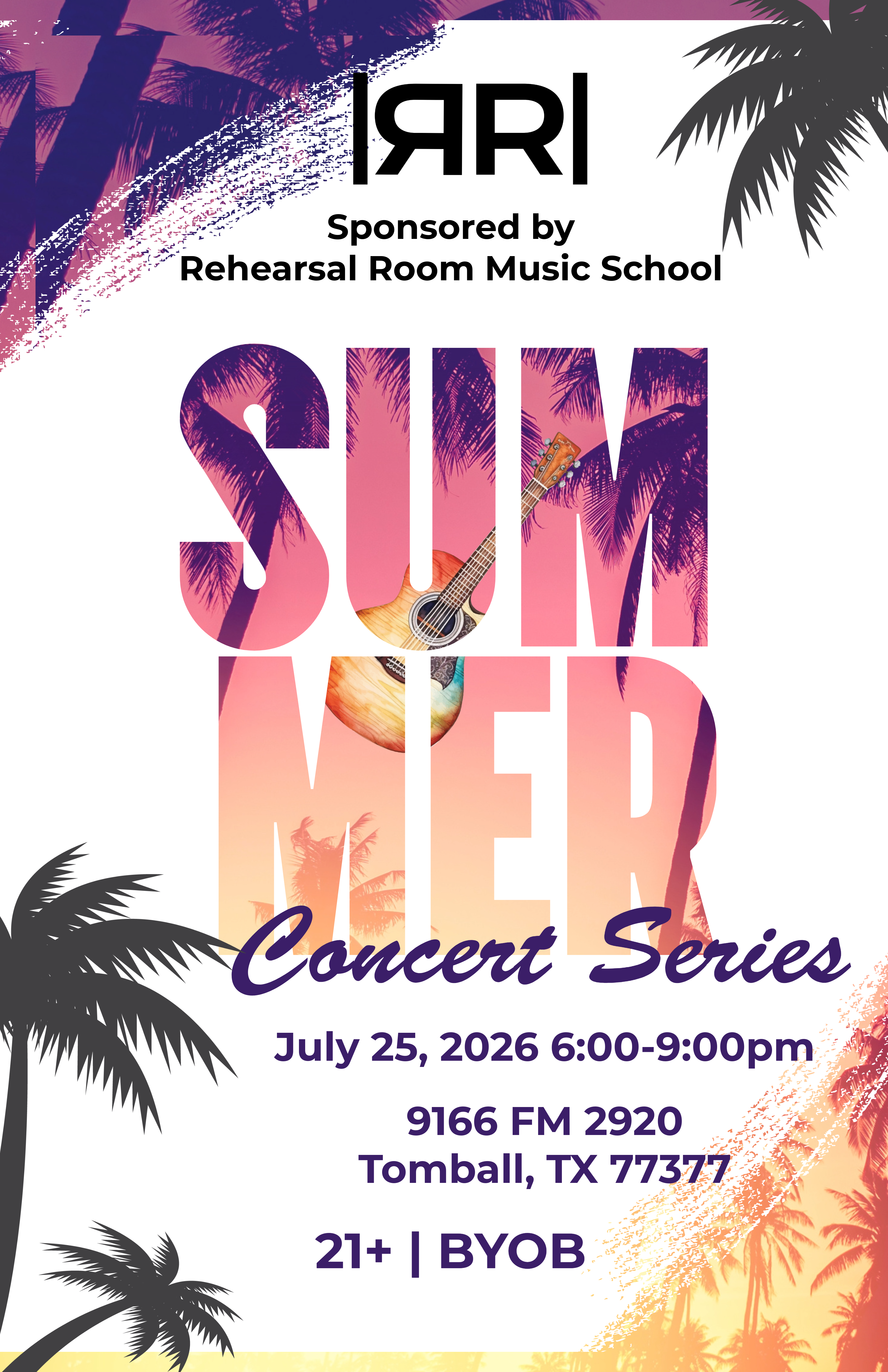 Rehearsal Room Concert Series -  Adult / 21+ (July 25th) SUMMER 2026