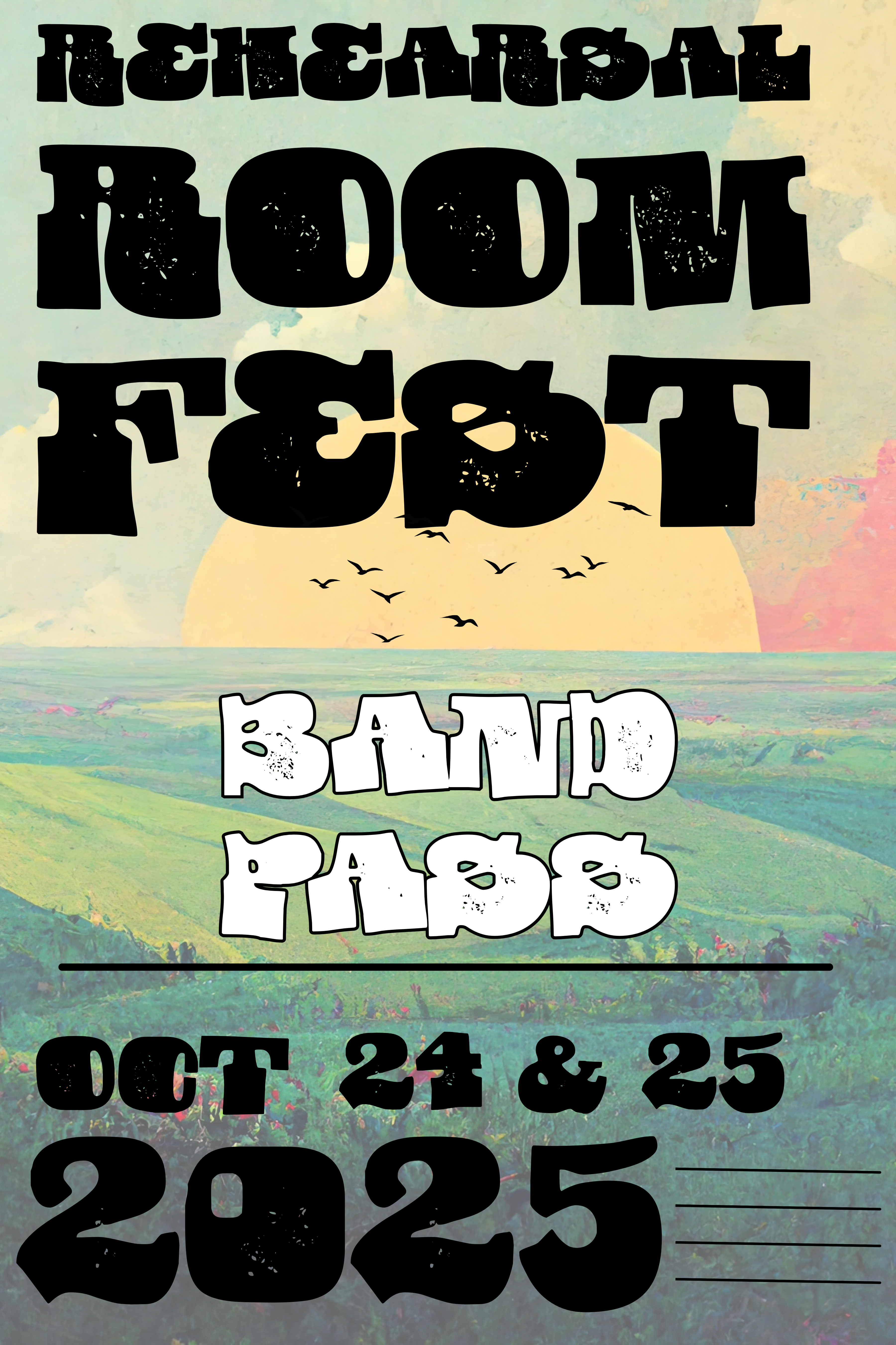 Rehearsal Room Fest Ticket - BANDS (Oct 24 & 25) Fall 2025