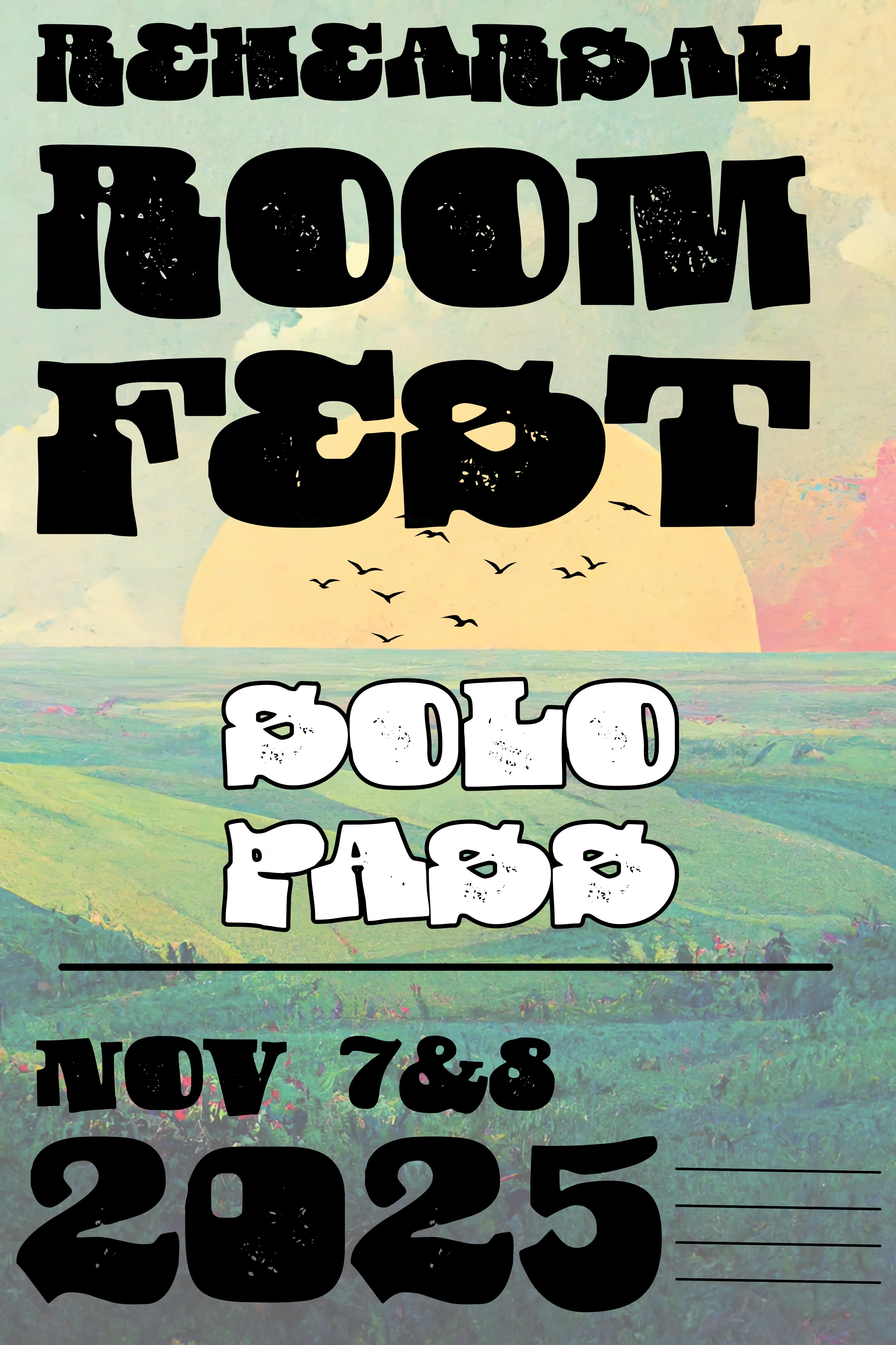 Rehearsal Room Fest Ticket - SOLOS (Nov 7 & 8) Fall 2025